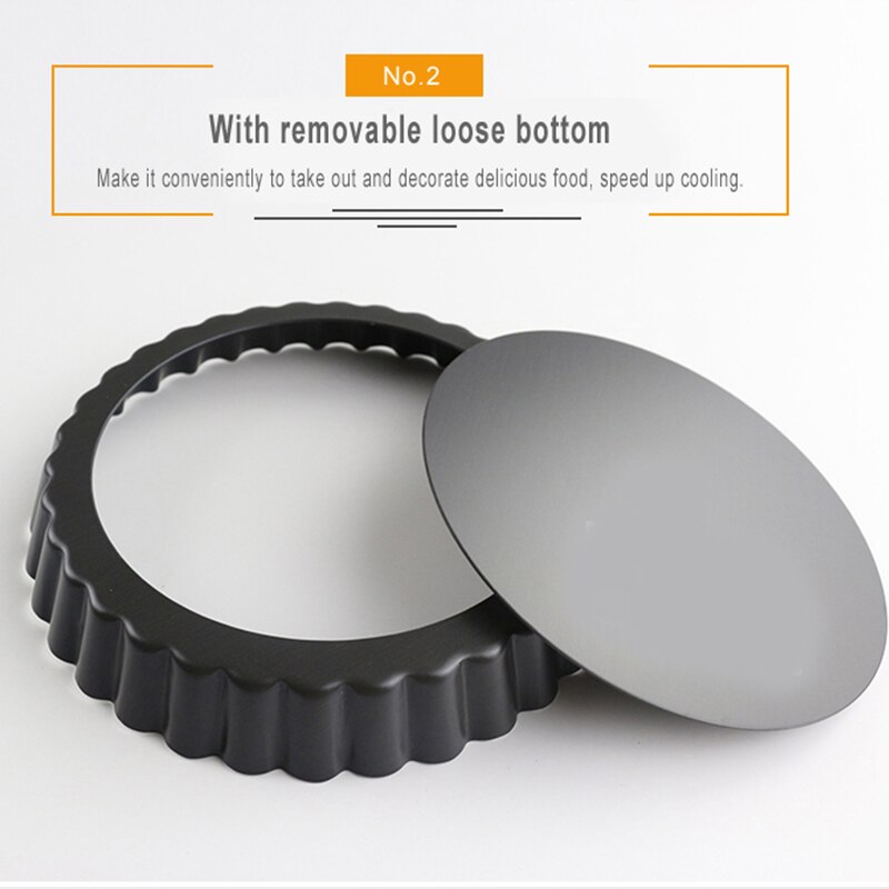Removable Bottom Tart Quiche Flan Pan Molds Nonstick Pie Pizza Mousse Cake Dessert Baking Pastry Mold Diy Kitchen Tools Bakeware