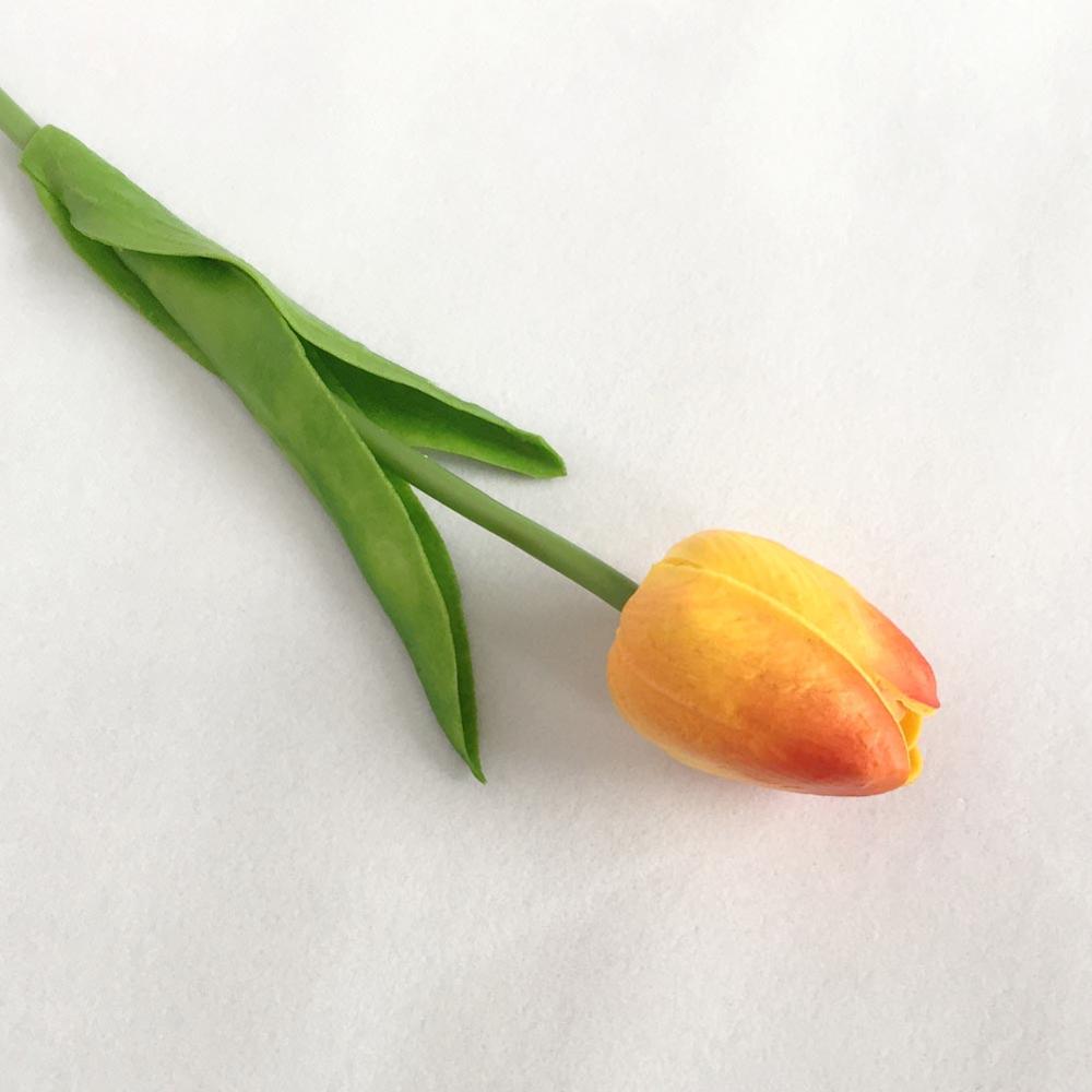 Uds. Flor Artificial de tulipán, flor falsa de tacto Real, ramo para la boda, decoración para el hogar y el jardín: 5pcs orange