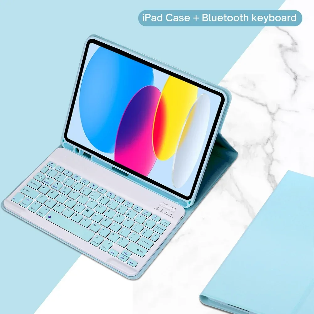 for Apple IPad 11th Generation (A16) 10.9 Inch Case Magnetic Wireless Bluetooth Keyboard+Tablet Cover for IPad 10th Gen