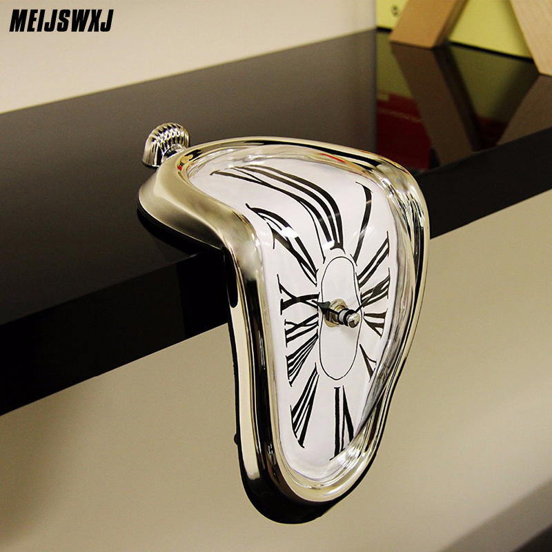 Meijswxj Retro Deformation Bracket Clock Distorted... – Grandado