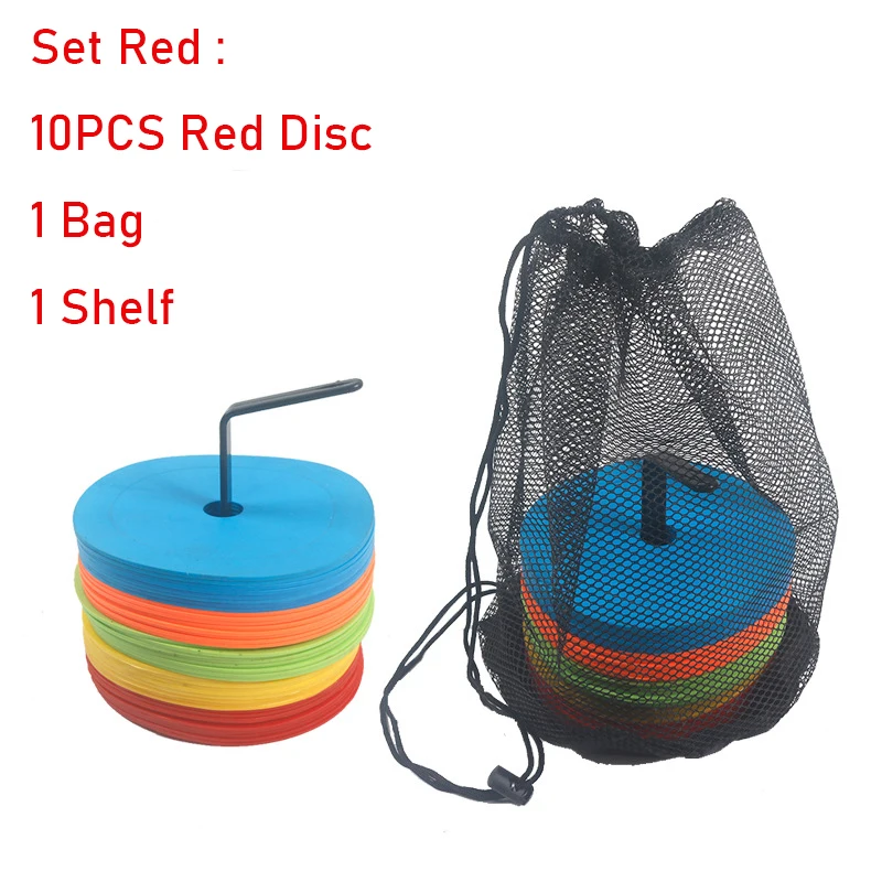 Disque marqueur de cônes plats de football, 10 pièces, marqueurs d'entraînement d'agilité de vitesse de sport de basket-ball, équipement d'entraînement Portable indéformable: green