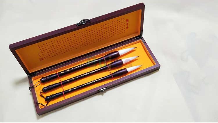 Chinese Traditionele Kalligrafie Borstel Set, Kleine/Medium/Big 3Pcs, Aquarel Penselen, tekening Pioen Kalligrafieborstel