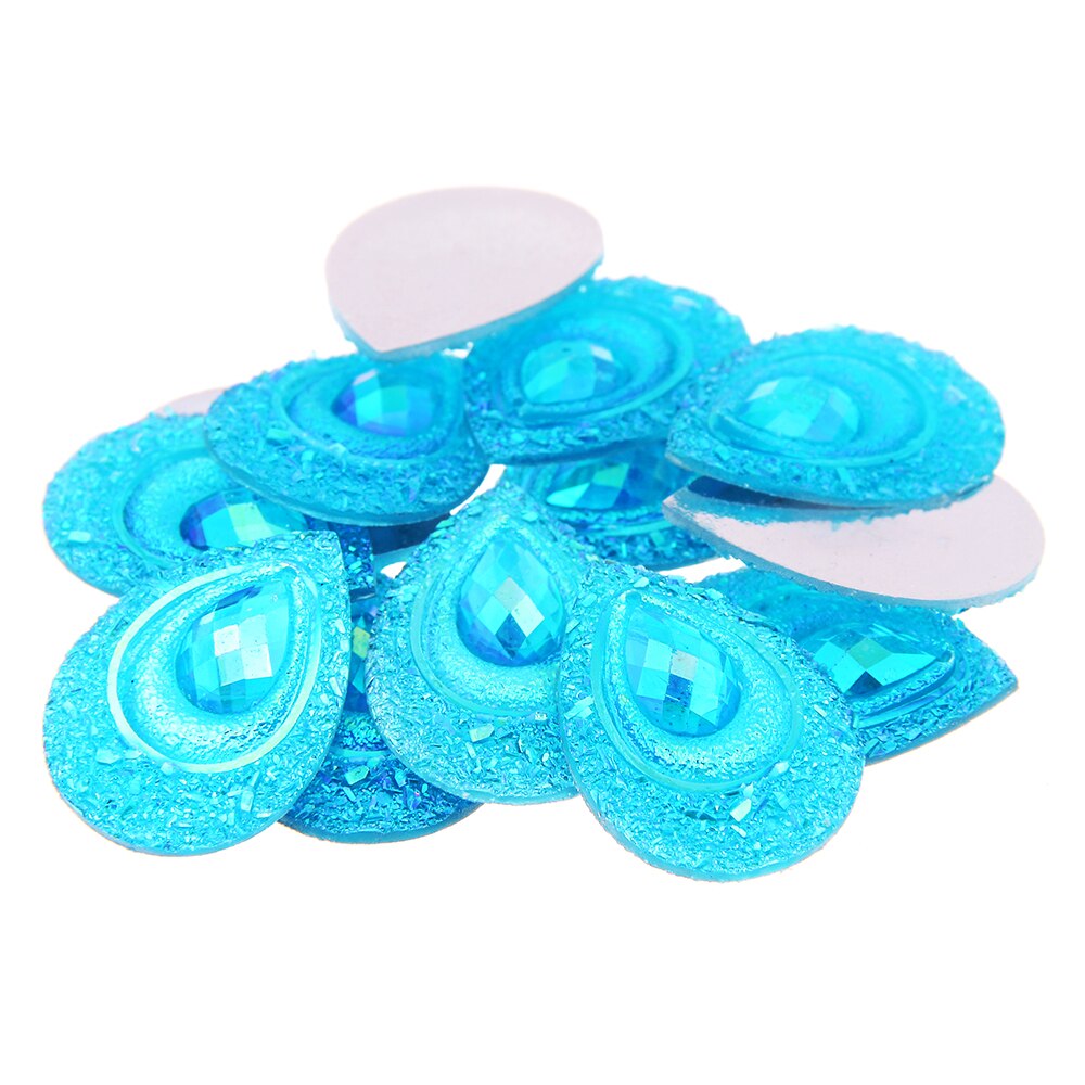 18*25Mm Grote Strass 20G Ongeveer 26Pcs Shape Resin Edelstenen Flat Terug Voor Ambachten Scrapbooking diy Kleding Schoenen December.: 09 Aquamarine AB