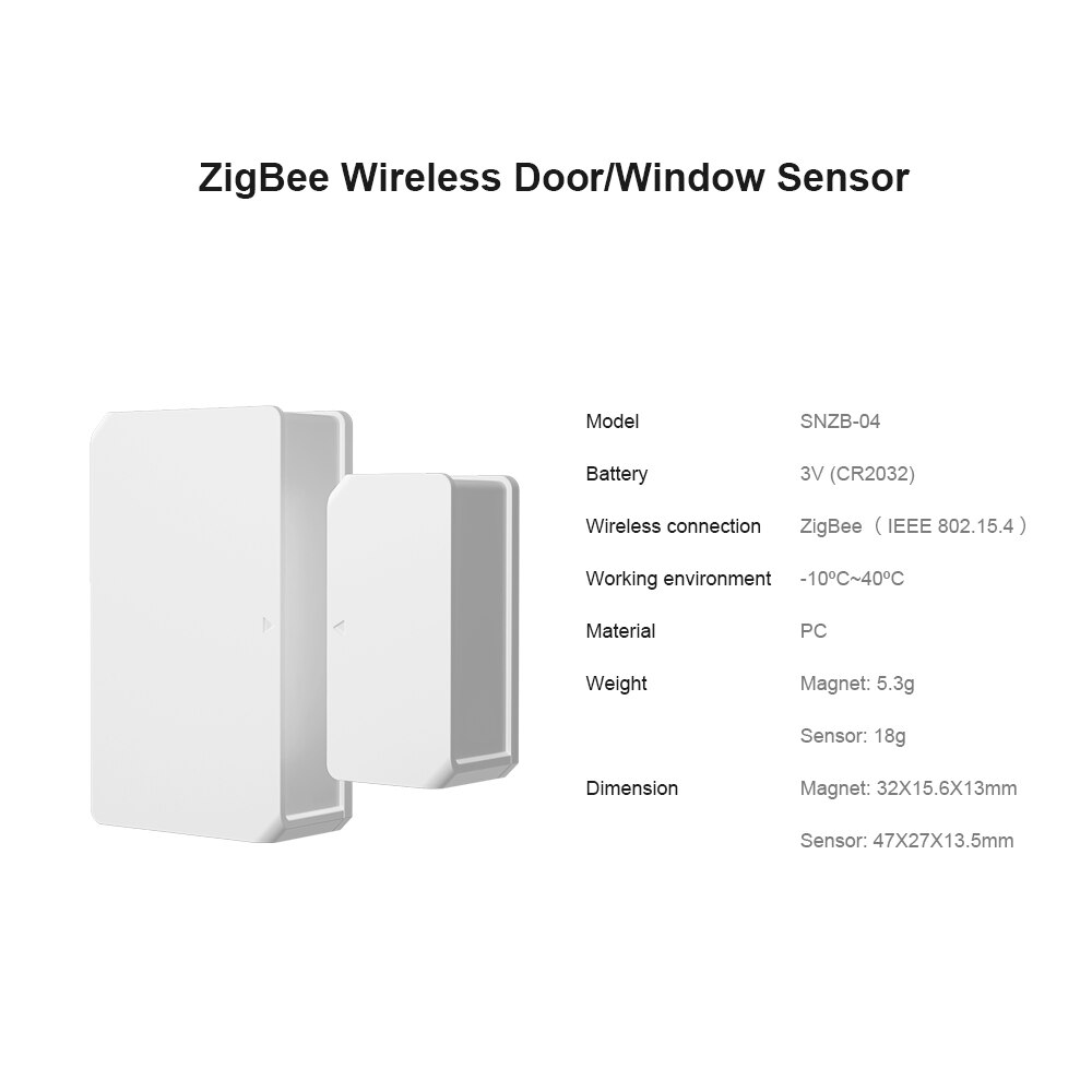 SONOFF Zigbee Tür Fenster Sensor SNZB 04, Arbeit Mit SONOFF ZBBridge Zigbee Brücke, Zuhause Assistent über Zigbee2mqtt