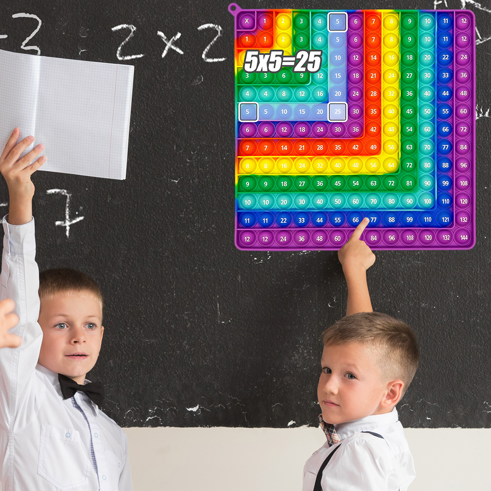 Multiplicación 12x12 juegos de mesa de práctica de matemáticas juguetes antiestrés, mesa de tiempo matemáticas juguetes educativos de aprendizaje para niños aula