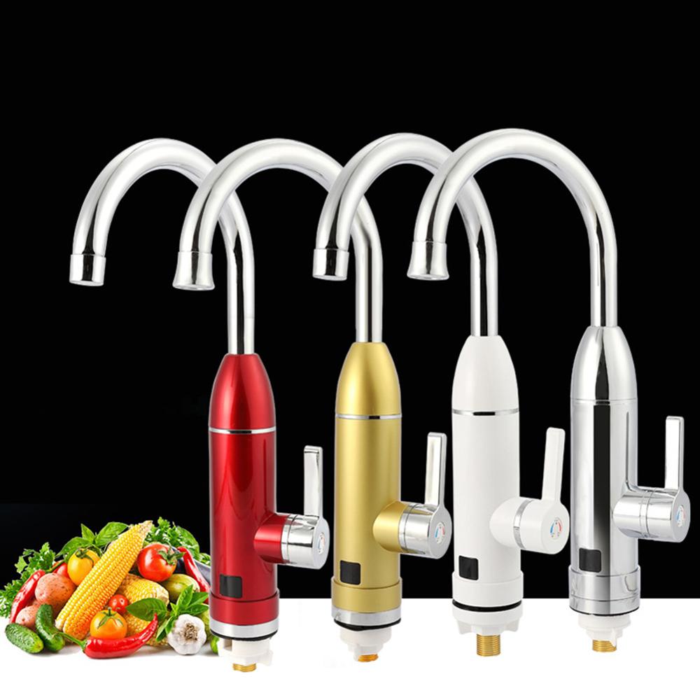 Electric Kitchen Water Heater Tap Instant Water Faucet Heater Cold Heating Faucet Tankless Instantaneous Water Heater