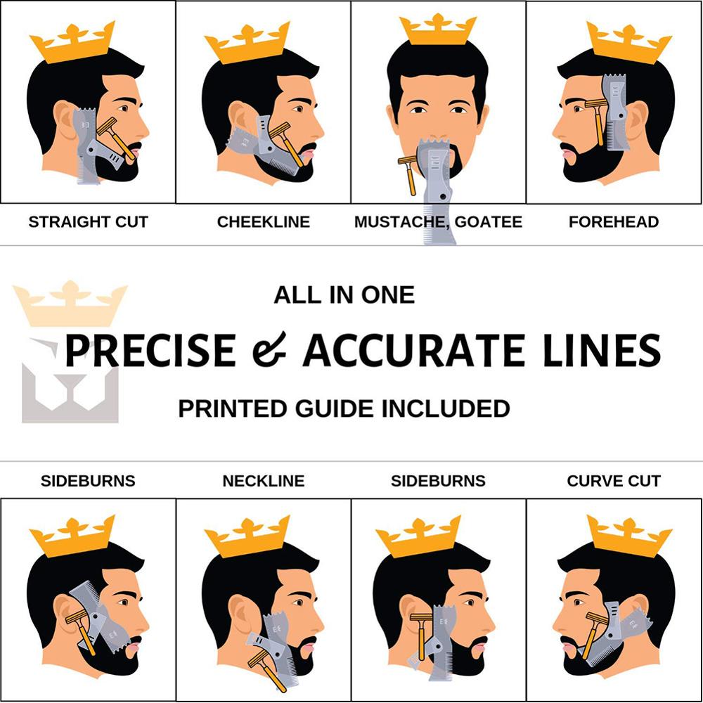 Men Beard Shaper Tools Perfect Beard Comb Men's Beard Shaping and Styling Tool Adjustable Beard Comb Rotary Beard Shaping Tool