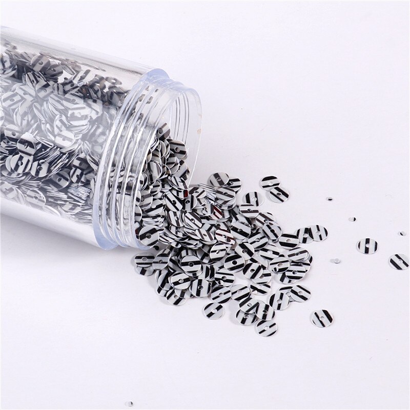 2000Pcs 4Mm Zebra Strepen Losse Pailletten Hand Made Paillette Naaien Craft Kleding Patches Materiaal Nail Art Schoonheid