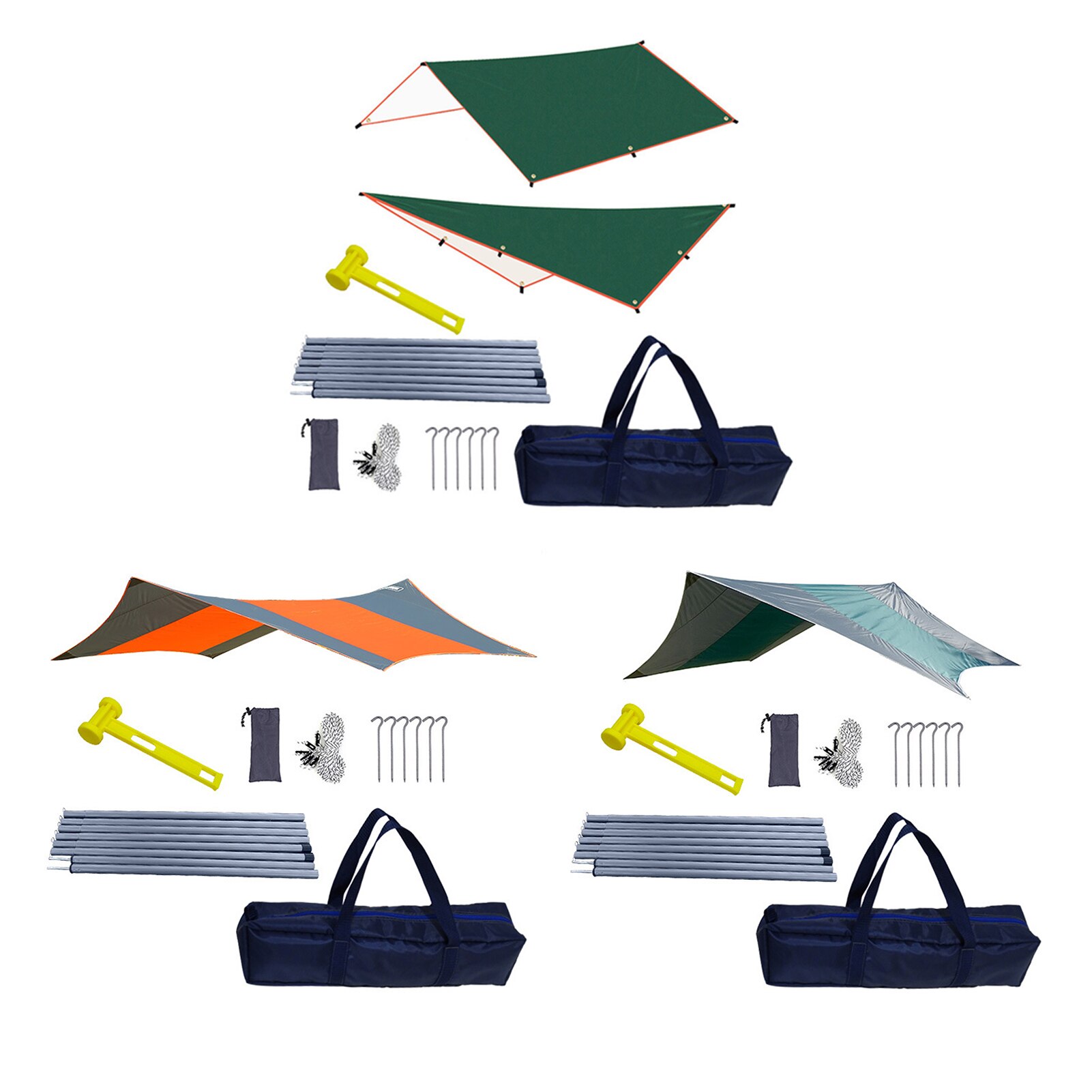 Luifel Tent Regen Vliegen Tarp Waterdichte Outdoor Tent Tarp Camping Zonnescherm Luifel Picknick Mat Voor Camping Picknick Accessoires