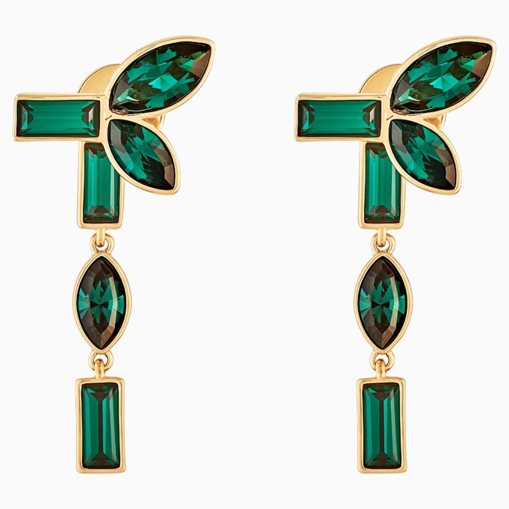Original SWA Earrings with Original Logo Flowers Heart Round Shape Charm Women Jewelry: 5535896