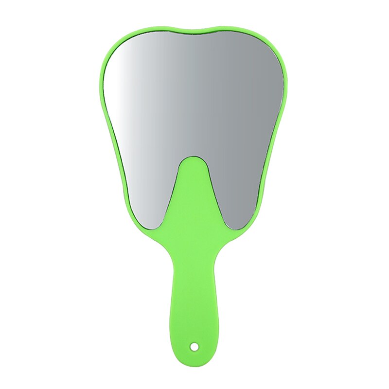 1pc denti dentali forma modello specchio forma del dente specchio di vetro regalo dentale di alta qualità cura dei denti orali strumenti per l&#39;uso manuale: Green