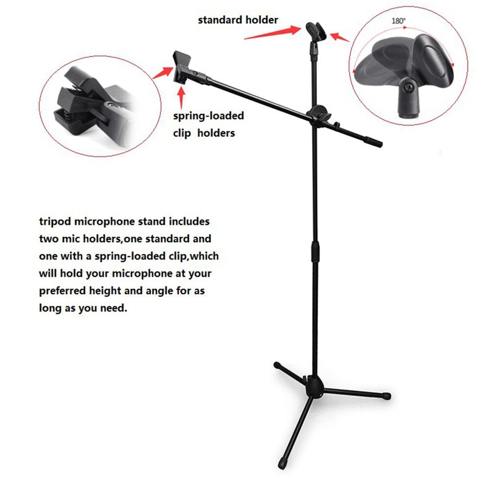 Adjustable Studio Microphone Stand Suspension Boom Table Bracket Arm Holder Microphone Shock Mount
