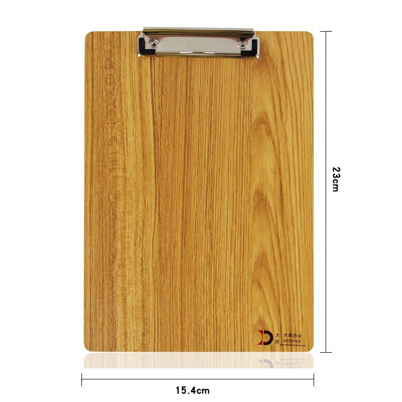 A5 miljøvenlige udklipsholdere i træ skriveplade mappe udklipsholdere kontorpapir forsyninger: Gul
