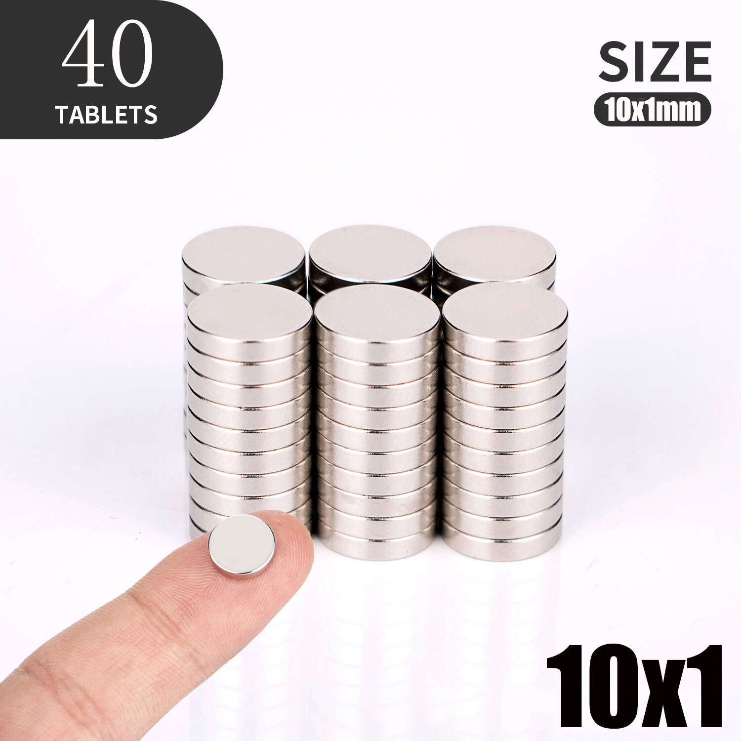 10 16 40PCS/Lot 8x2 10x2 12x2mm Magnet Strong magnets Rare Earth Neodymium Magnet Round Magnet Small Round Magnet: 40pcs(10x1)