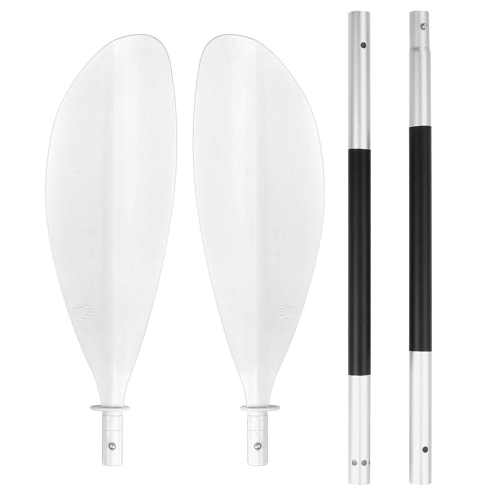 Pagaie de Kayak asymétrique à dégagement rapide, équipement de Sports aquatiques, 4 pièces: WHITE