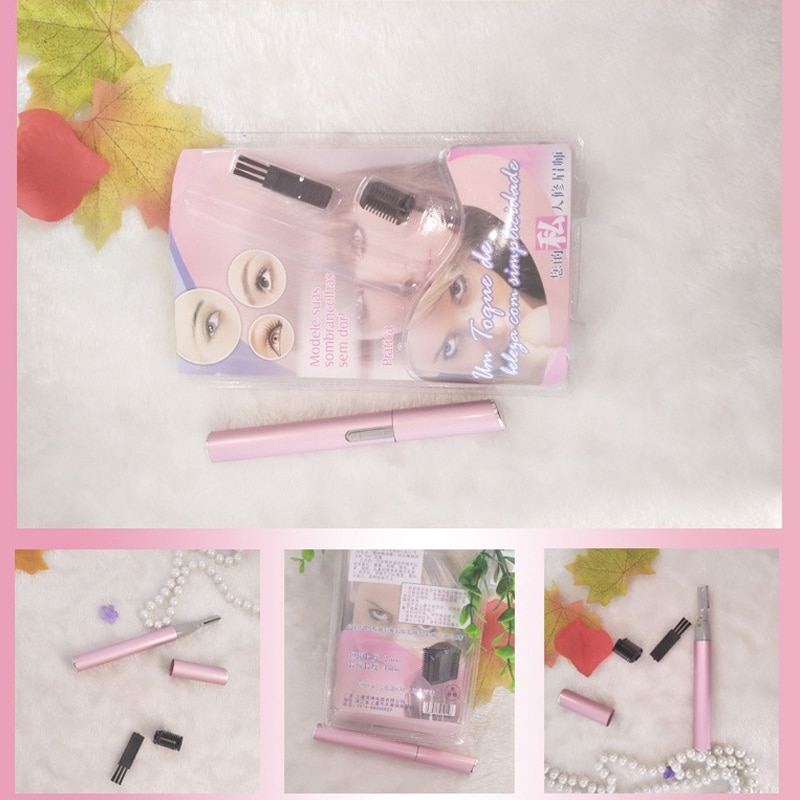 Electric Painless Eyebrow Shaper Epilator Pen Razor Lady Trimmer Shaver Portable Women Body Shaver Men Nose Hair Facial Trimmer