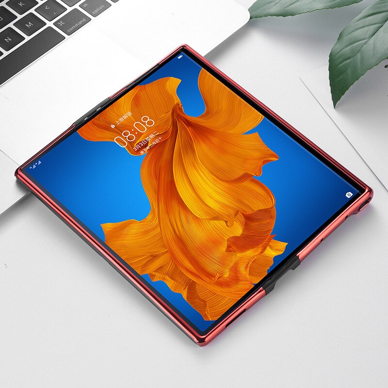 Flexibele, lijmbestendige matex opvouwbare beschermhoes voor huawei matex mobiele telefoon: Voor huawei mate x / Roodoranje