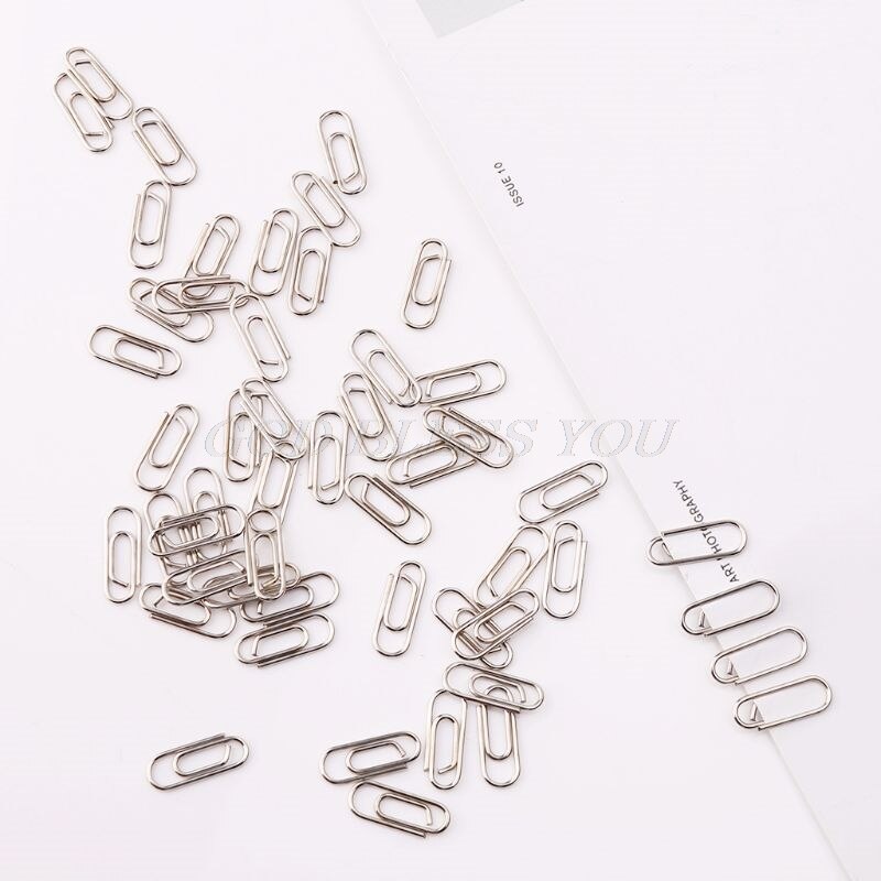50PCS Small Mini Metal Paper Clips Bookmarks Photos Letter Binder Clip School Supplies Stationery Office Accessories