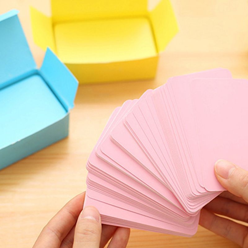 100 Stuks Geel Kaarten Witte Lege Kaart Kerst Valentijnsdag Diy Papier Doos