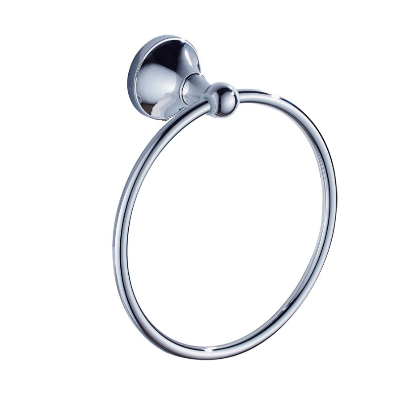 Juego de accesorios cromados para baño, barra de toalla doble de latón cromado, estante de cepillo de inodoro, soporte de rollo de papel para WC, juego de accesorios de baño: Transparente