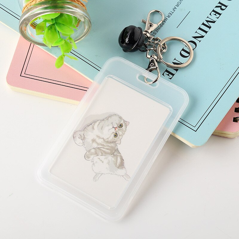 Bank Credit Card Holder Card Cover Cartoon Cute Student Bus ID Card Cover Bag Women Men Keychain Card Case Kids: 20