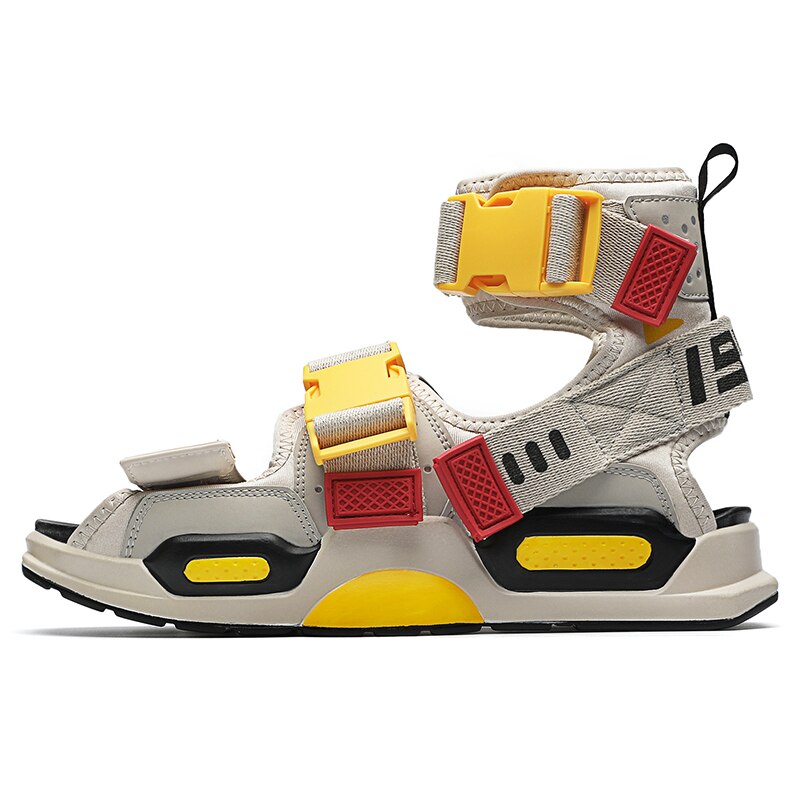 Vesonal Zomer Persoonlijkheid Hip Hop Schoenen Mannen Sandalen Voor Man High Top Sandalias Sandal Slides Rome Straat Rock: Beige / 41