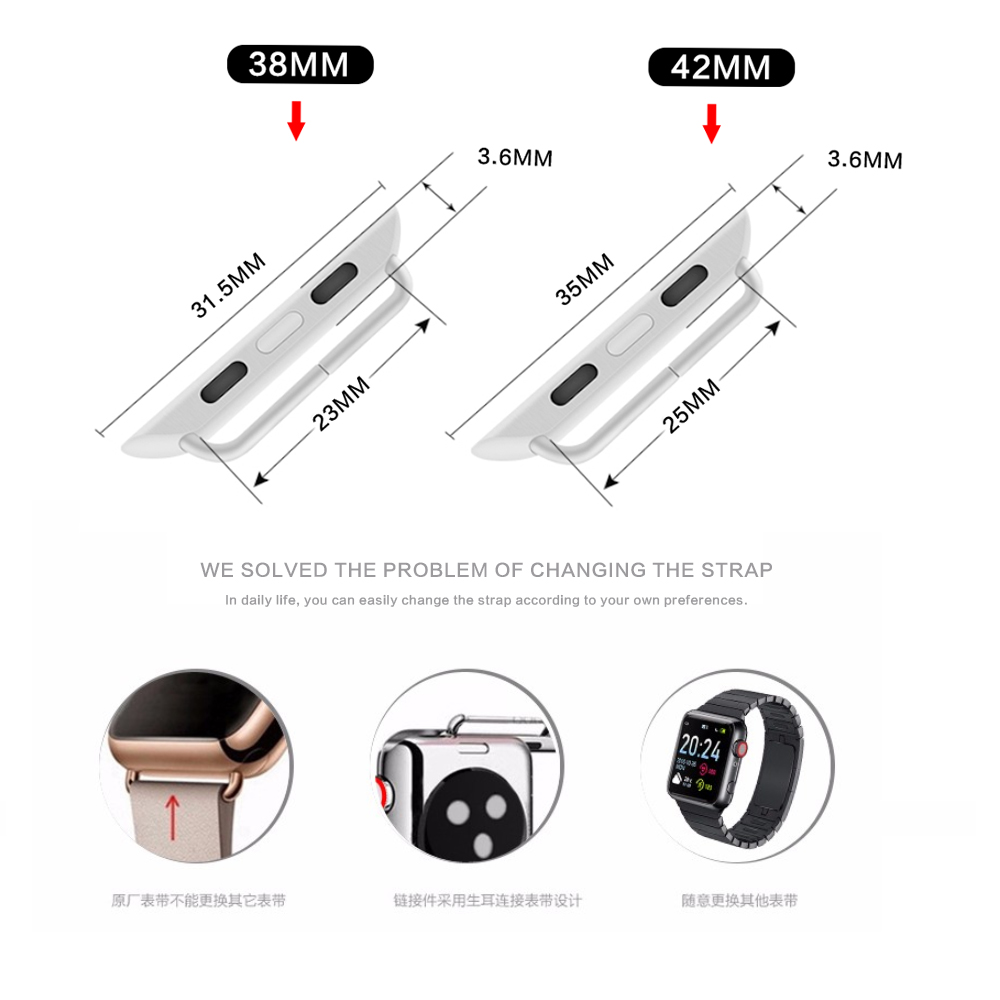 Adapter Stecker Für Apple Uhr Adapter 44mm 40mm 42mm 38mm 41mm 45mm Edelstahl verschluss iWatch Serie 8 7 6 5 4 3 SE