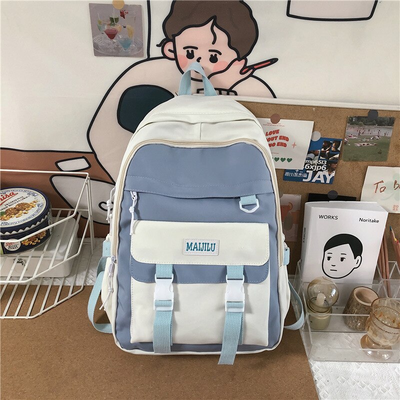 Schultaschen für Teenager-mädchen, schülerinnen-Rucksack für sterben hoch Schule, damen-schultasche Ich bin Patchwork-stil, lässig , 2022: Weiß