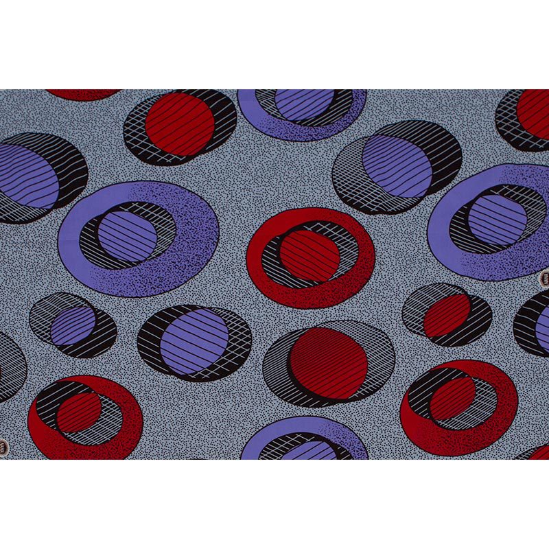 Pretty Pattern Red And Purple Print Pure Cotton African Ankara Veritable Guaranteed Real Wax Fabric 6 Yards