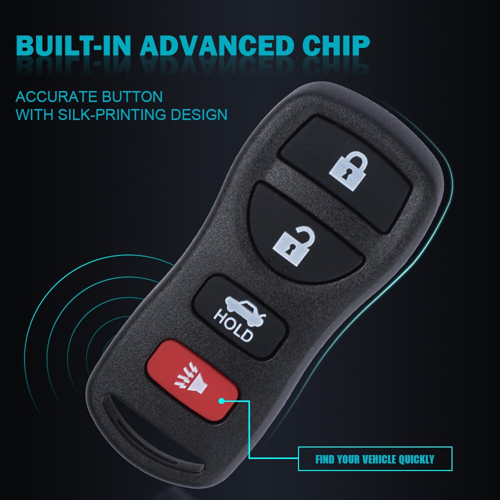 2pcs Car Remote Key Replacement Keyless Entry Auto Key Fob Control eps7489 For Nissan Kbrastu15 CWTWB1U758 car accessories