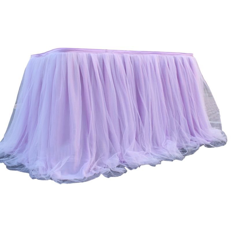 Mantel colorido de tul para mesa de recepción de postres decoración de falda para de boda, hogar, cumpleaños, material artesanal para falda de tutú