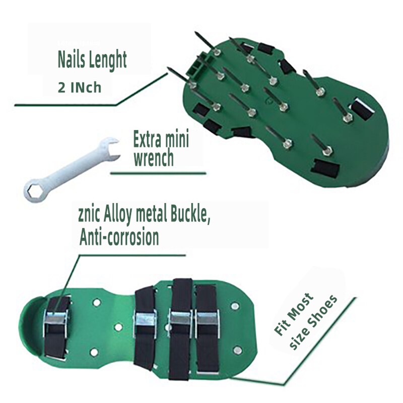 Lawn Aerator Sandals Garden Floor Construction Nail Shoes Grassland Scarifier Tool LB88