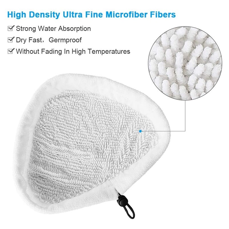 6PCS Steam Mop Pads Washable Microfiber Cleaning Pads Replacement Pads Accessories for Shark X5 H2O H20 S302 S001