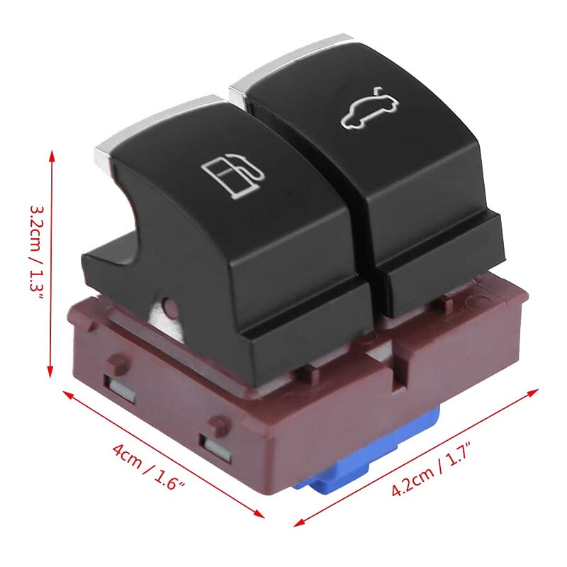 Chromen schakelaar voor het ontgrendelen van de brandstoftank in de kofferbak voor passat  b6, jetta  mk6, eos  cc 35 , d, 2, 959903 3 , 0959903b