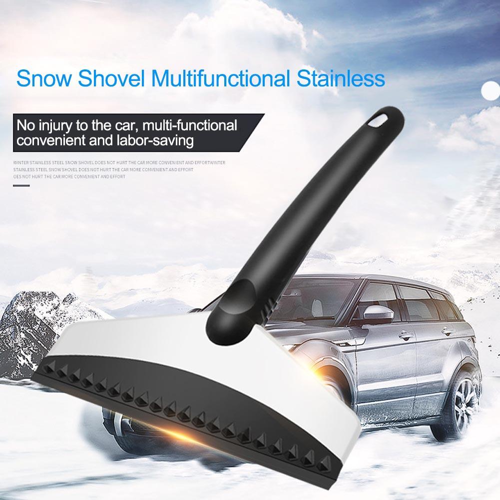 Auto Sneeuwruimen Schop Rvs Ijs En Sneeuw Schop Abs Materiaal Duurzaam Voor Auto Fiets Glazen Deuren En Ramen