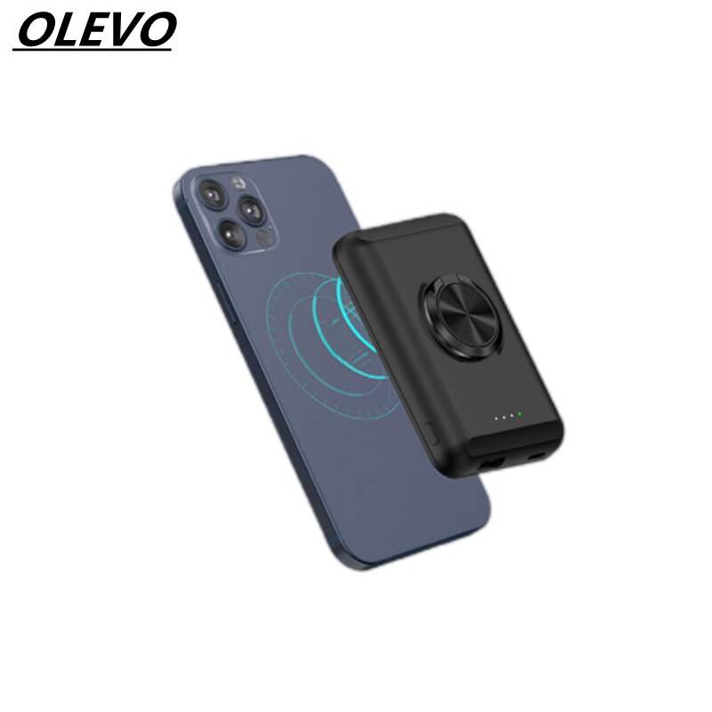 Power Bank magnetico 5000mAh staffa ad anello per Apple iPhone 13 Xiaomi Huawei Samsung 15W caricabatterie Wireless portatile a ricarica rapida