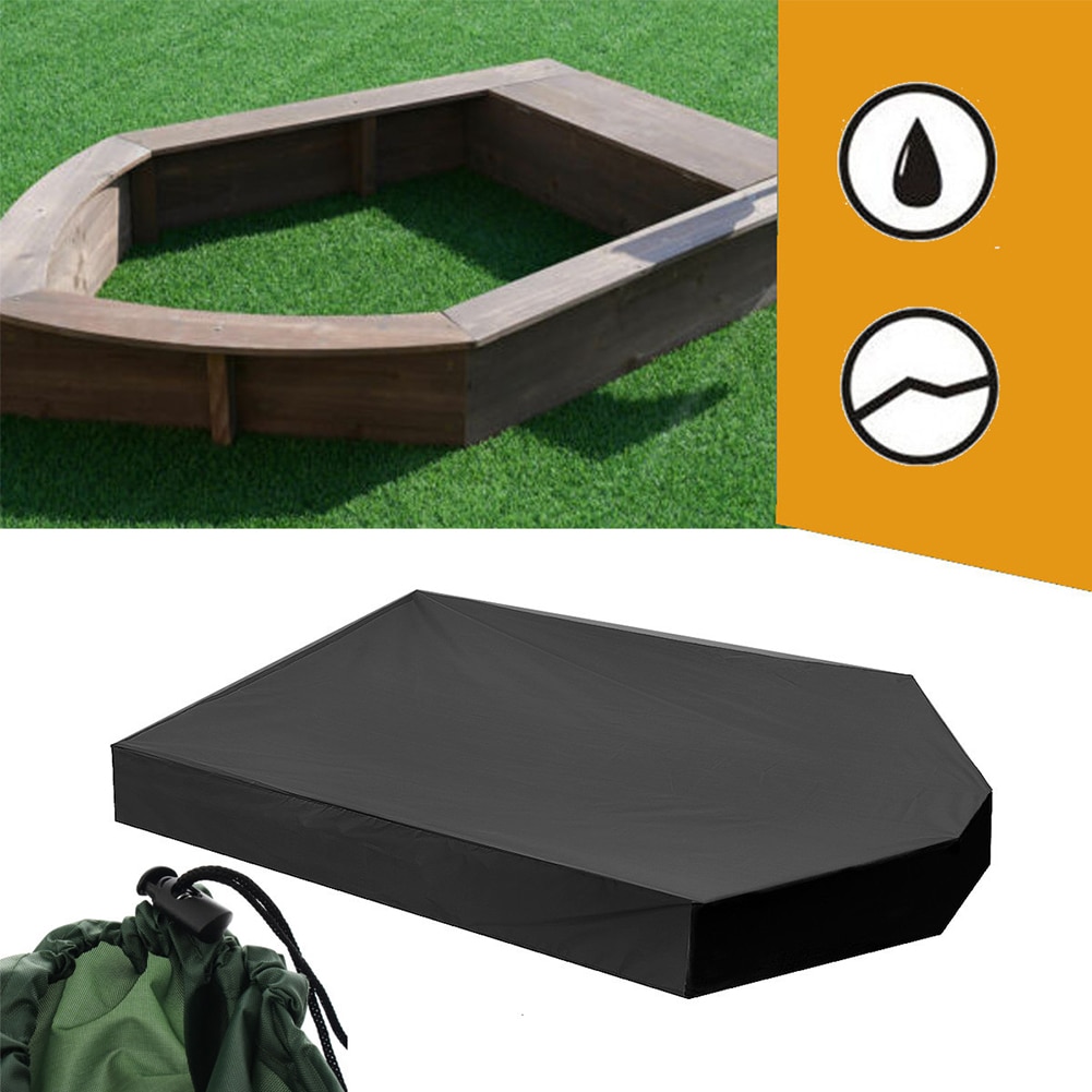 1 Set Sandbox Cover Square Waterproof Oxford Cloth Dust Cover Canopy Drawstring Sandbox Sandpit Dustproof Cover