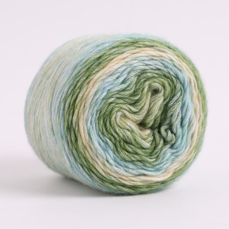 280m Cake Yarn DIY Woven Cotton Long Segment Dye Rendering Gradient Rainbow Crochet Thread 100g Handmade Stuff: 67