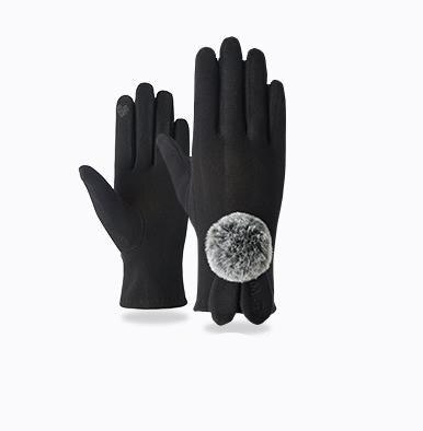 Paire de gants en daim épais pour femme, Double couche, fourrure, , mignon, oreilles de lapin, à la , pour l&#39;extérieur, hiver: E
