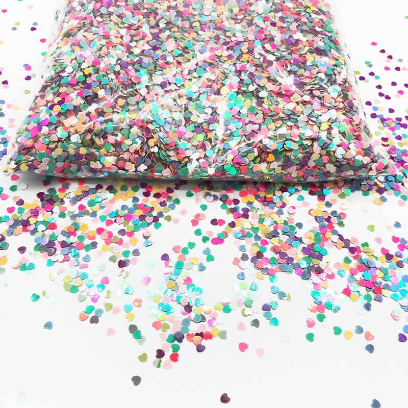 100 G/partij Losse Pailletten Pailetten Naaien Craft Diy Pvc Platte Vijfpuntige Hart Nail Art Manicure/Bruiloft Decoratie confetti