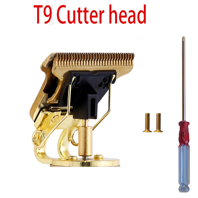 Cuchilla para cortadora de pelo en forma de T con soporte T9, cabezal de repuesto, maquinilla de afeitar en forma de t: Negro