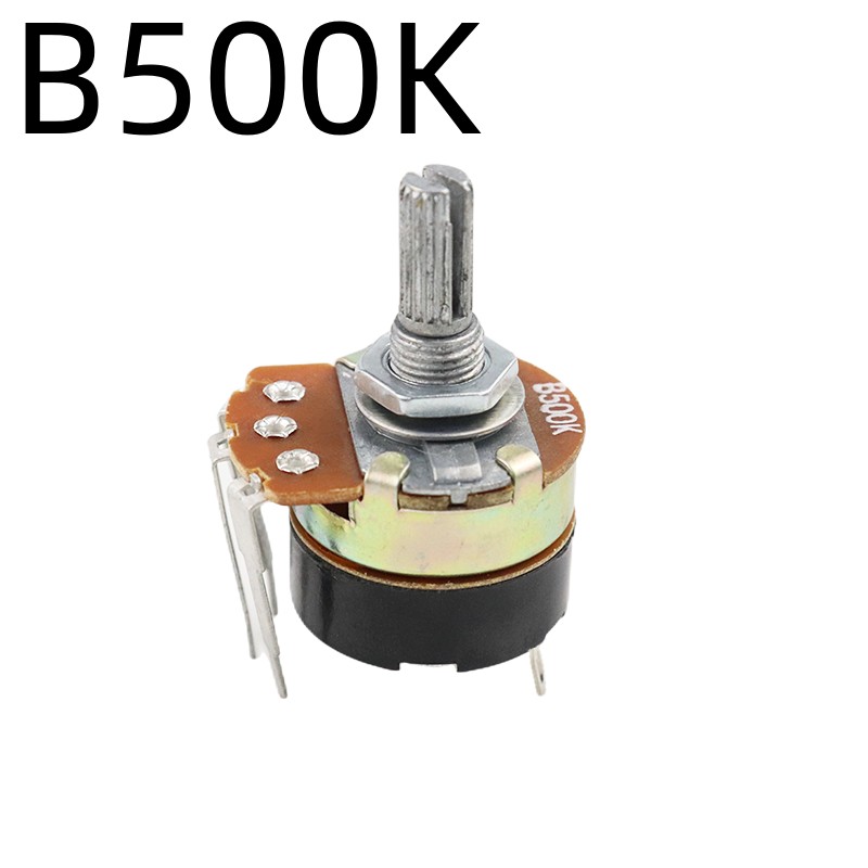 Potenciómetro con interruptor Dimmer Potenciómetro ajustable B10K B50K B500K: Castaño