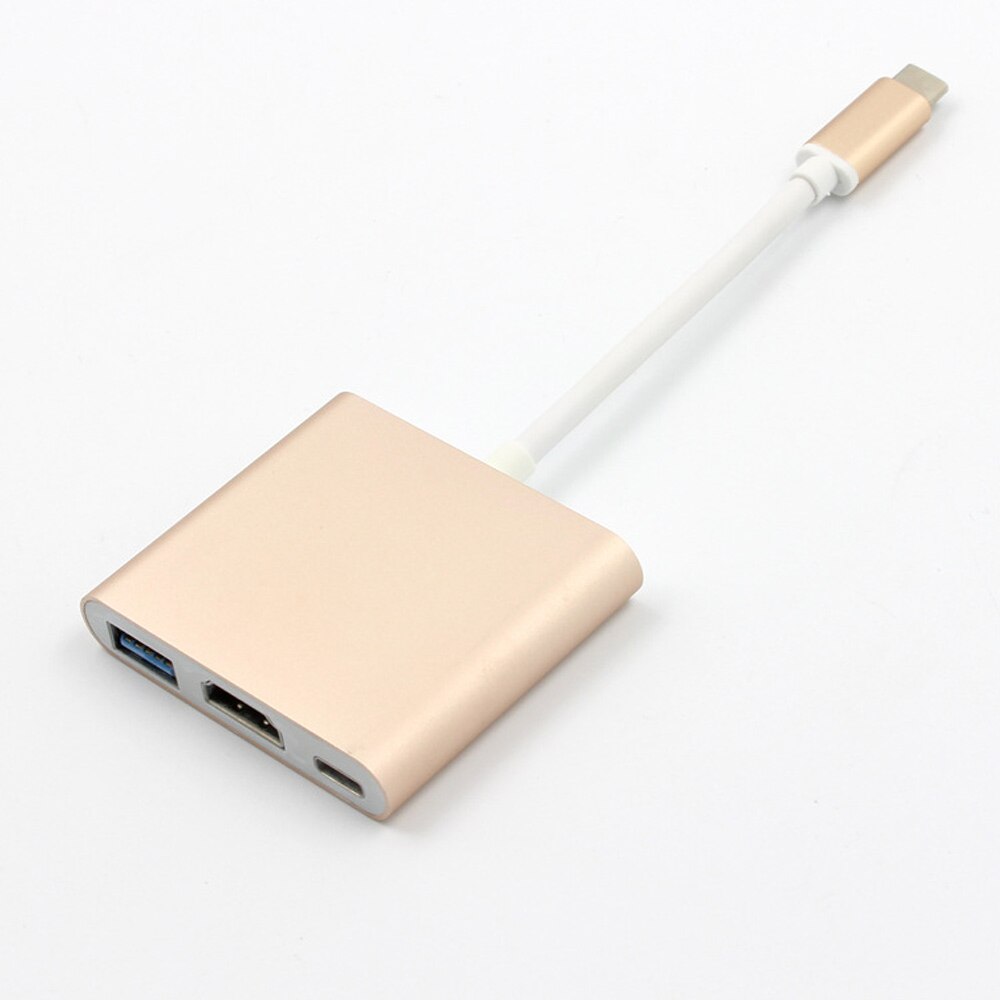 Muti- USB 3,1 Typ C Zu USB 3,0 USB-C multi-Hafen Dongle Dock Kabel für Macbook Profi Laptop: Gold