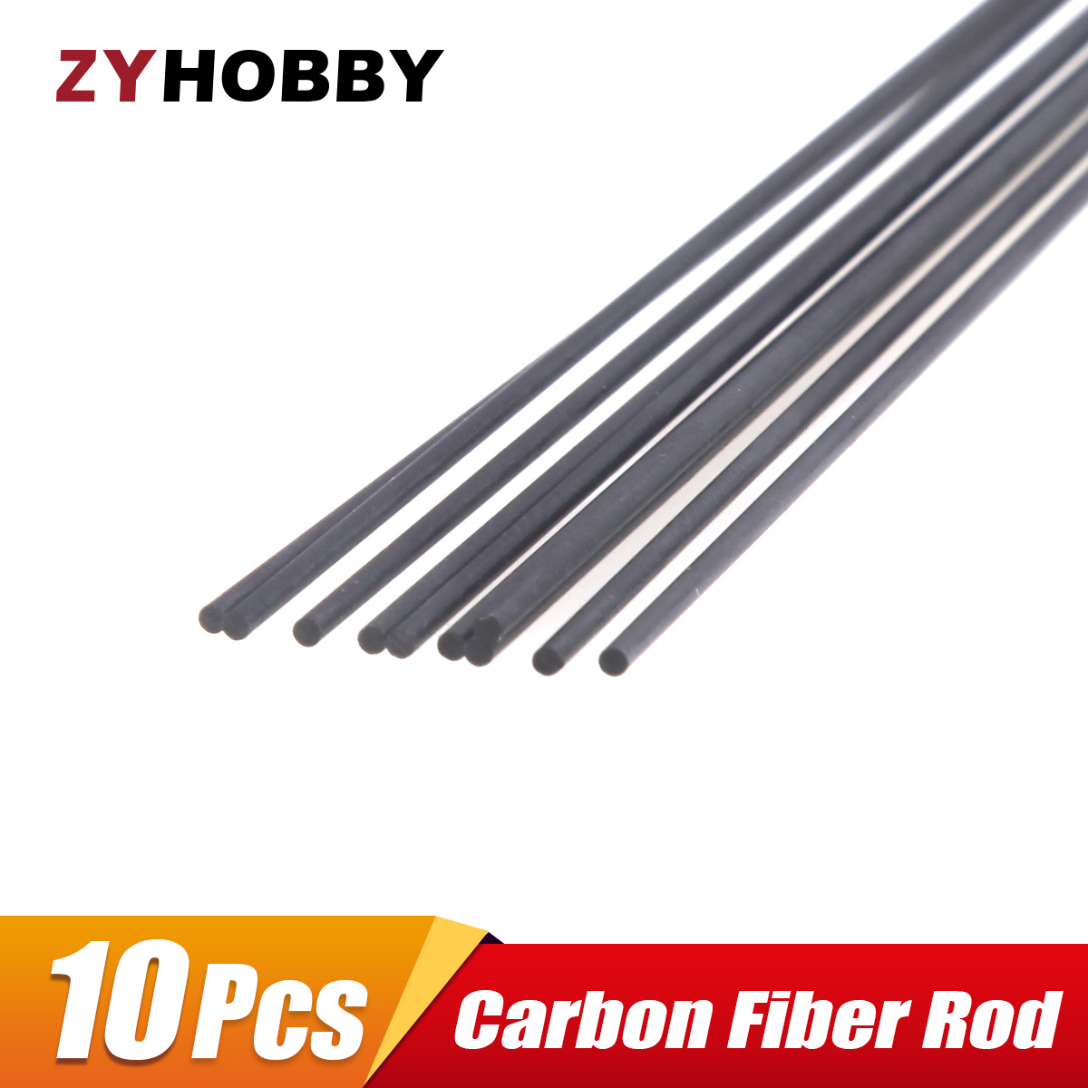 5 Stück/10 Stück Kohlefaser-Stab, solide Rundstäbe, Durchmesser 1 mm, 2 mm, 3 mm, 4 mm, 5 mm, 6 mm, 7 mm, 8 mm, 11 mm, 12 mm, Länge 500 mm für Heimwerker