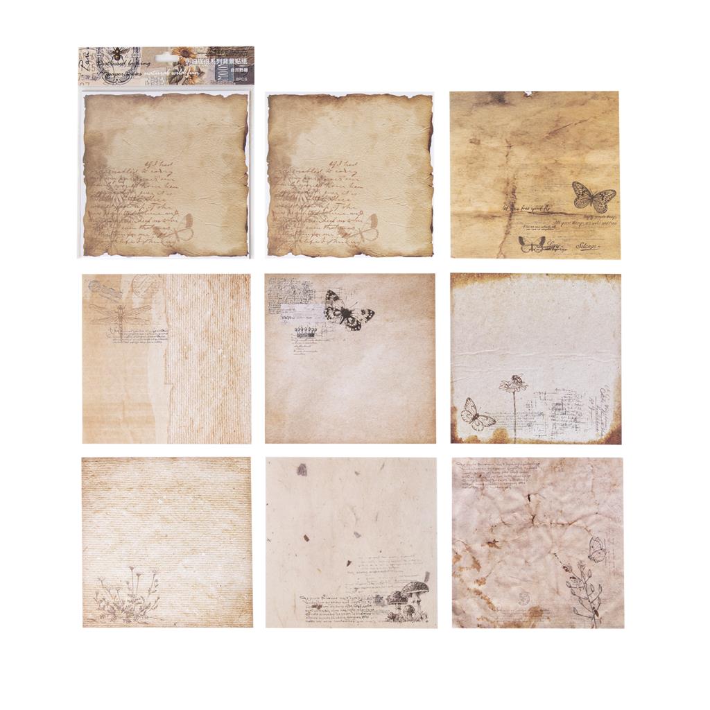 1pack/lot Kawaii Stationery Stickers Retro Texture folds DIY Craft Scrapbooking Album Junk Journal Happy Planner Diary Stickers: ziranyequ