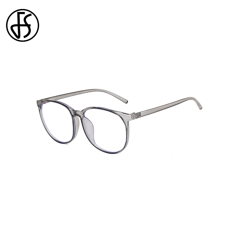 FS Optical Retouching Big Face Blue Light Blocking Glasses Transparent Women Anti Bluelight Glasses Oversize Frame