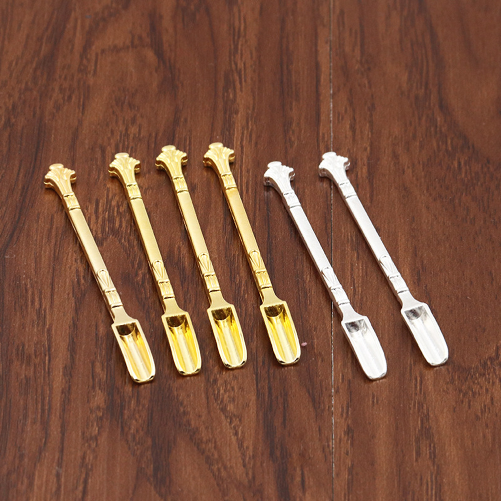 4 stk 8cm udskårne rustfrit stål mini scoop guld s... – Grandado