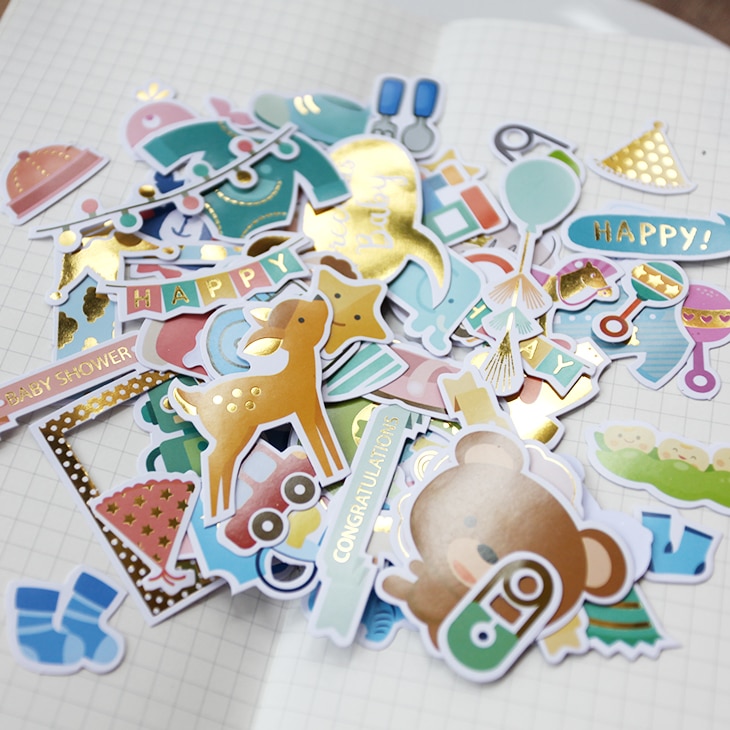 Zfparty Hello Baby Die Cuts Stickers Voor Scrapbooking Gelukkig Planner/Card Making/Journaling Project 73Pcs