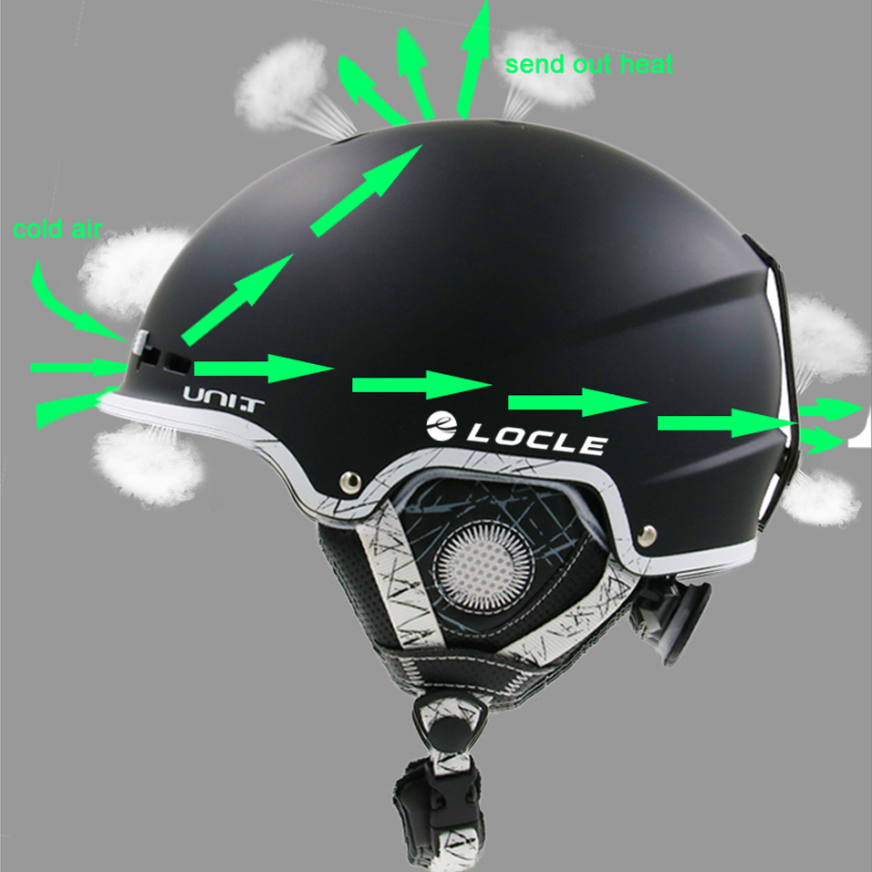 Locle Half Overdekt Skiën Helm Ce-certificering Ski Helm 8 Ventilatieopeningen Sneeuw Skiën Skateboard Snowboard Helm 56-63Cm