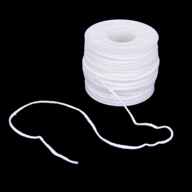 Cuerda de algodón de 61m para fabricación de velas, mecha de vela Natural trenzada, mechas para Carretes de fabricación de velas, accesorio de lámpara de aceite DIY, 1 rollo: D